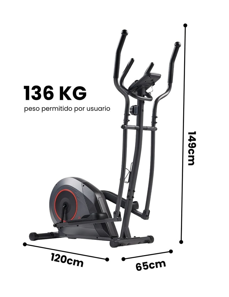 Sunny Health & Fitness Level Smart Magnetic Resistance Elliptical / Elíptica de resistencia magnética inteligente de nivel / SF-E324005 