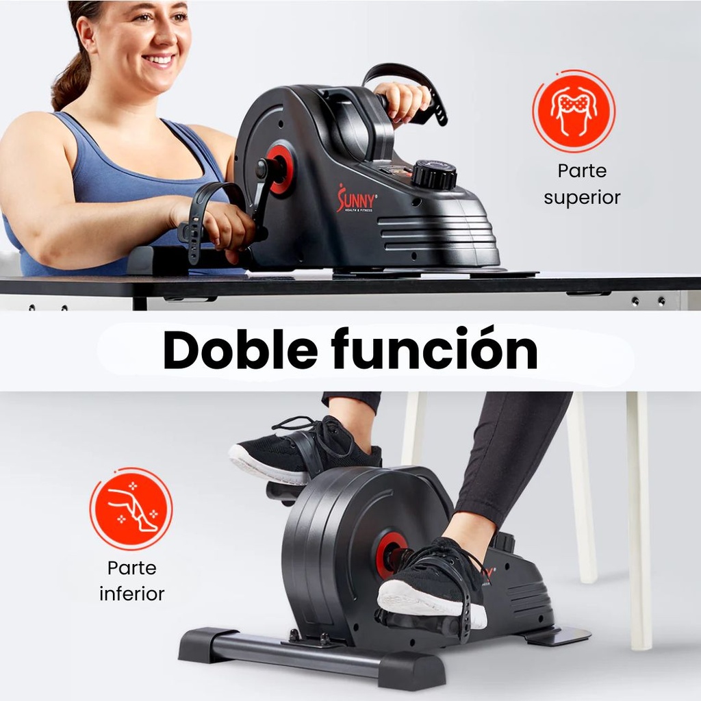 Sunny Health & Fitness Mini Bicicleta con Pedales de Ciclo Magnético Debajo del Escritorio SF-B0891SMART
