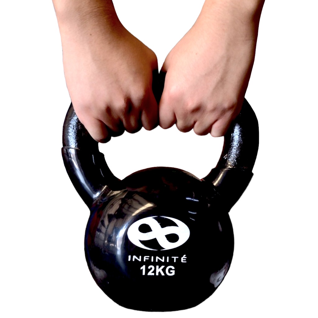 Infinité Pesa Rusa Kettlebell de Acero Cubierta de Vinil 12Kg (IF-K12)