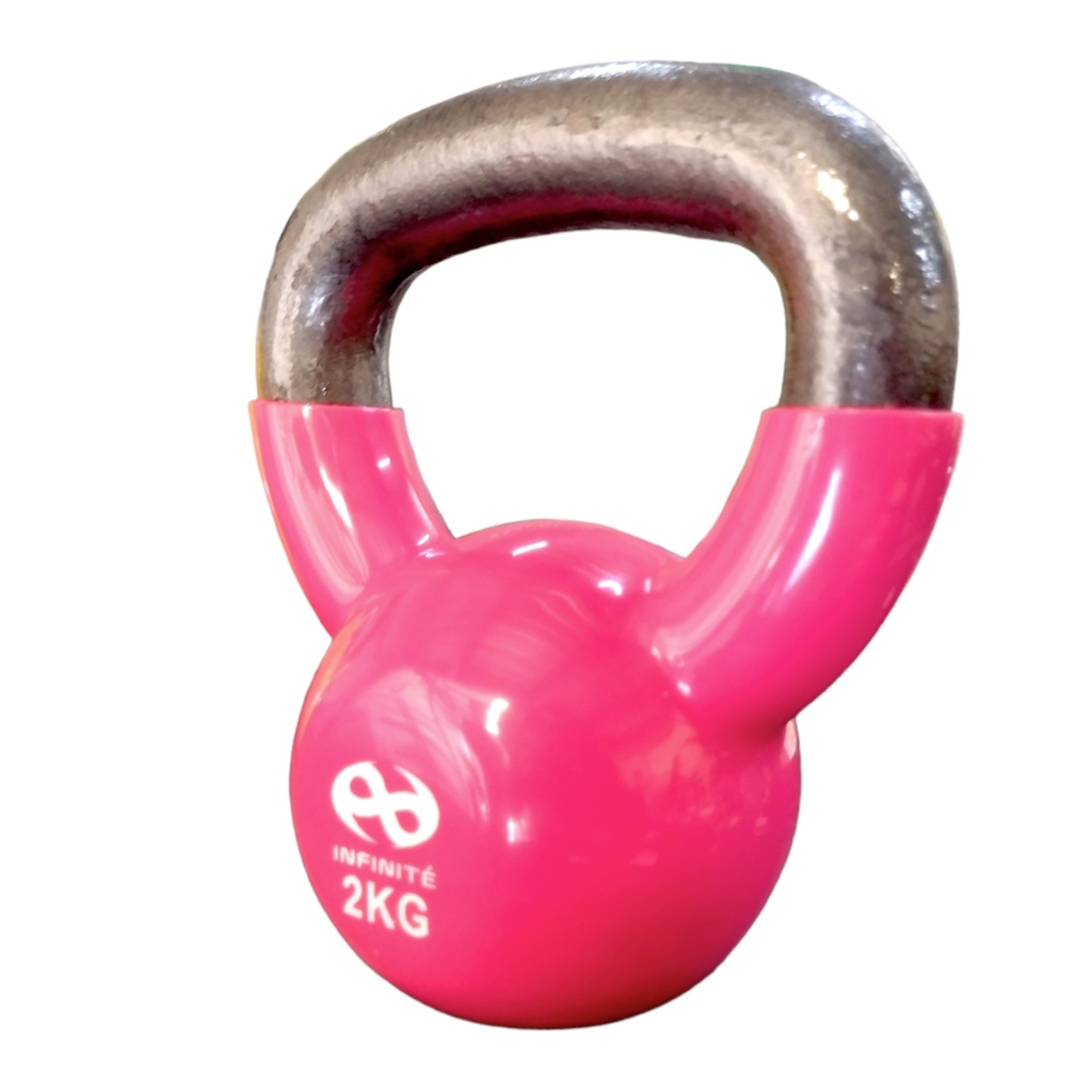 Infinité Pesa Rusa Kettlebell de Acero Cubierta de Vinil 2Kg (IF-K2)