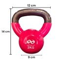 Infinité Pesa Rusa Kettlebell de Acero Cubierta de Vinil 2Kg (IF-K2)