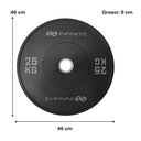 Infinité Bumper Profesional 25 Kg/ Black Bumper Plate 25 Kg IF-BPN25