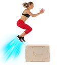 Sunny Health & Fitness Caja Pliométrica de Madera con Cubierta SF-NO.084