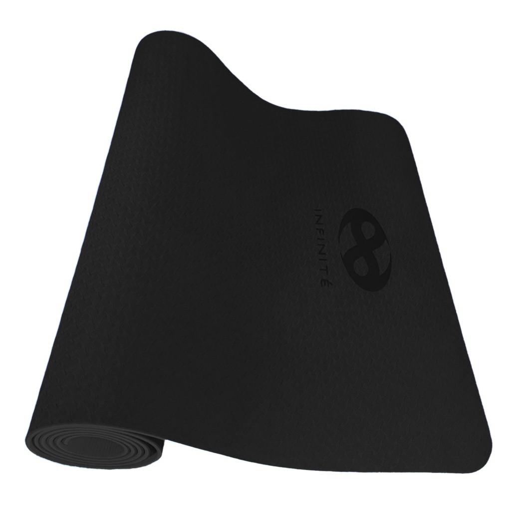 Infinité Tapete Mat de Yoga Pilates Negro IF-TY2