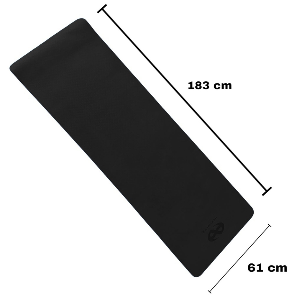 Infinité Tapete Mat de Yoga Pilates Negro IF-TY2