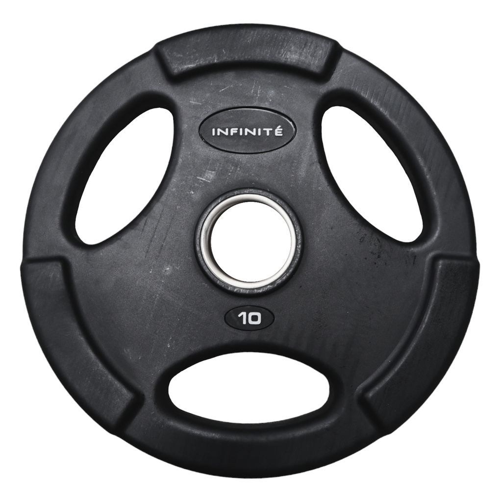 Disco Olimpico Profesional con forro de goma 10 LB Marca Infinité