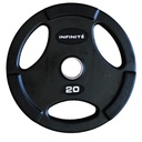 Disco Olimpico Profesional con forro de goma 20 Kg Marca Infinité