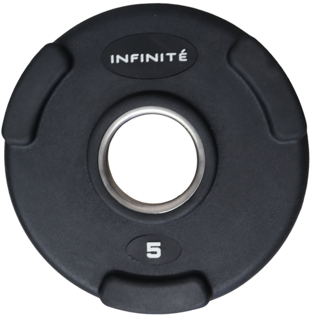 Rubber Plate/Disco Olimpico forro de goma 5 Kg Marca Infinité