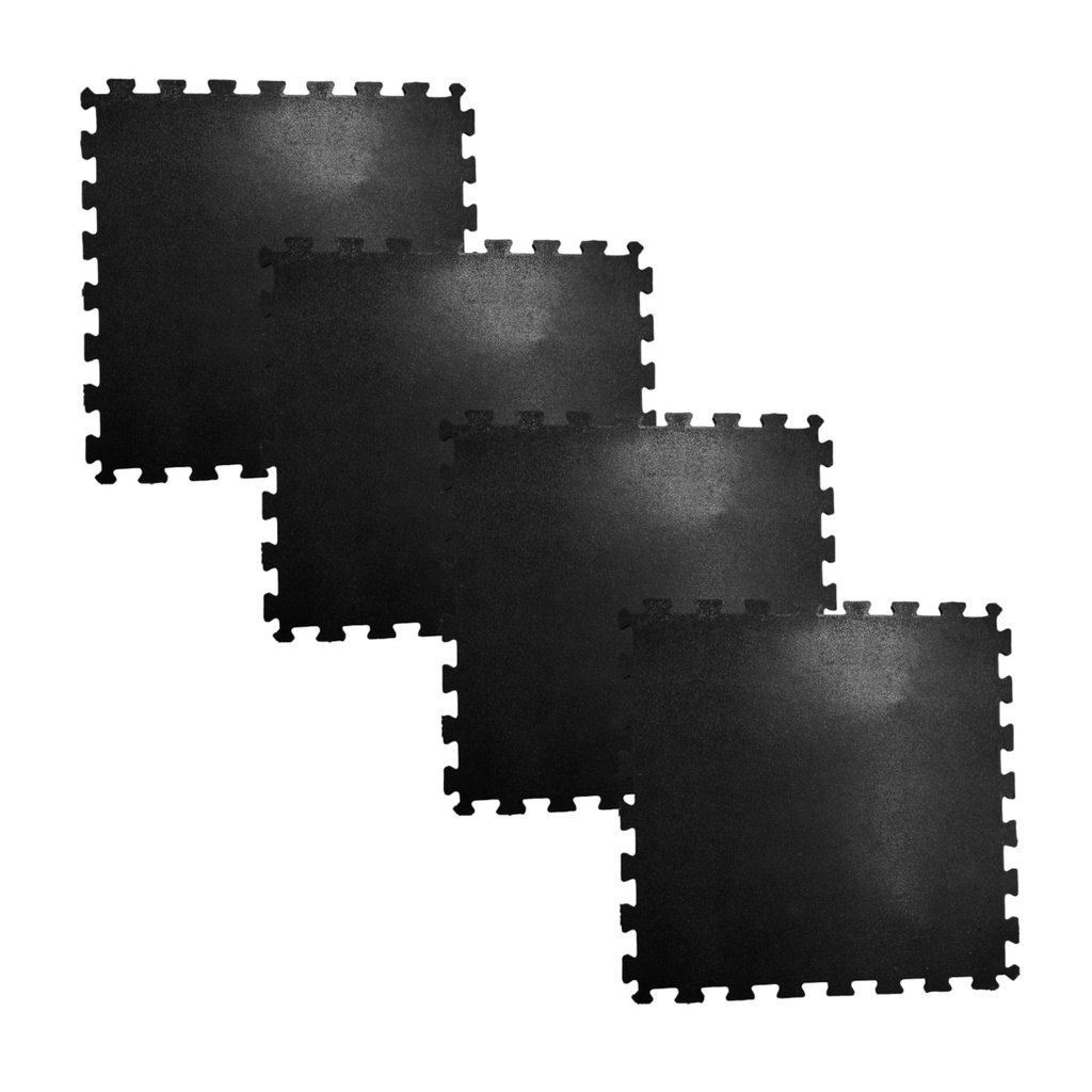 Infinité Piso Comercial 7 mm (+-1mm) 4 lozetas tipo rompecabezas 50x50 cm Negro IF-PisoN7 