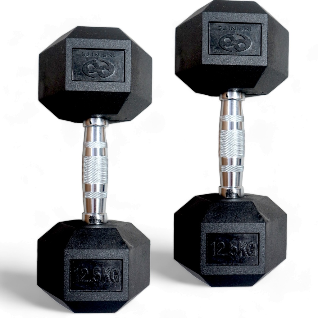 Dumbbell Hex / Mancuerna Hexagonal 12.5 KG Marca  Infinité PAR 