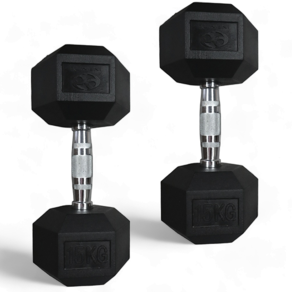 Dumbbell Hex/ Mancuerna Hexagonal 15 KG Marca Infinité PAR 