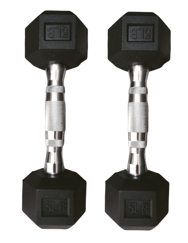 MANCUERNAS HEXAGONALES DE GOMA 5 LIBRAS PAR INFINTE