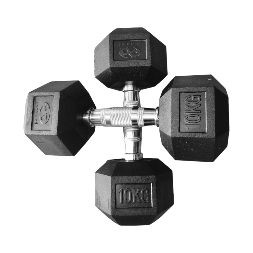 Infinité Par de Mancuernas Hexagonal 10 Kg IF-HK10 