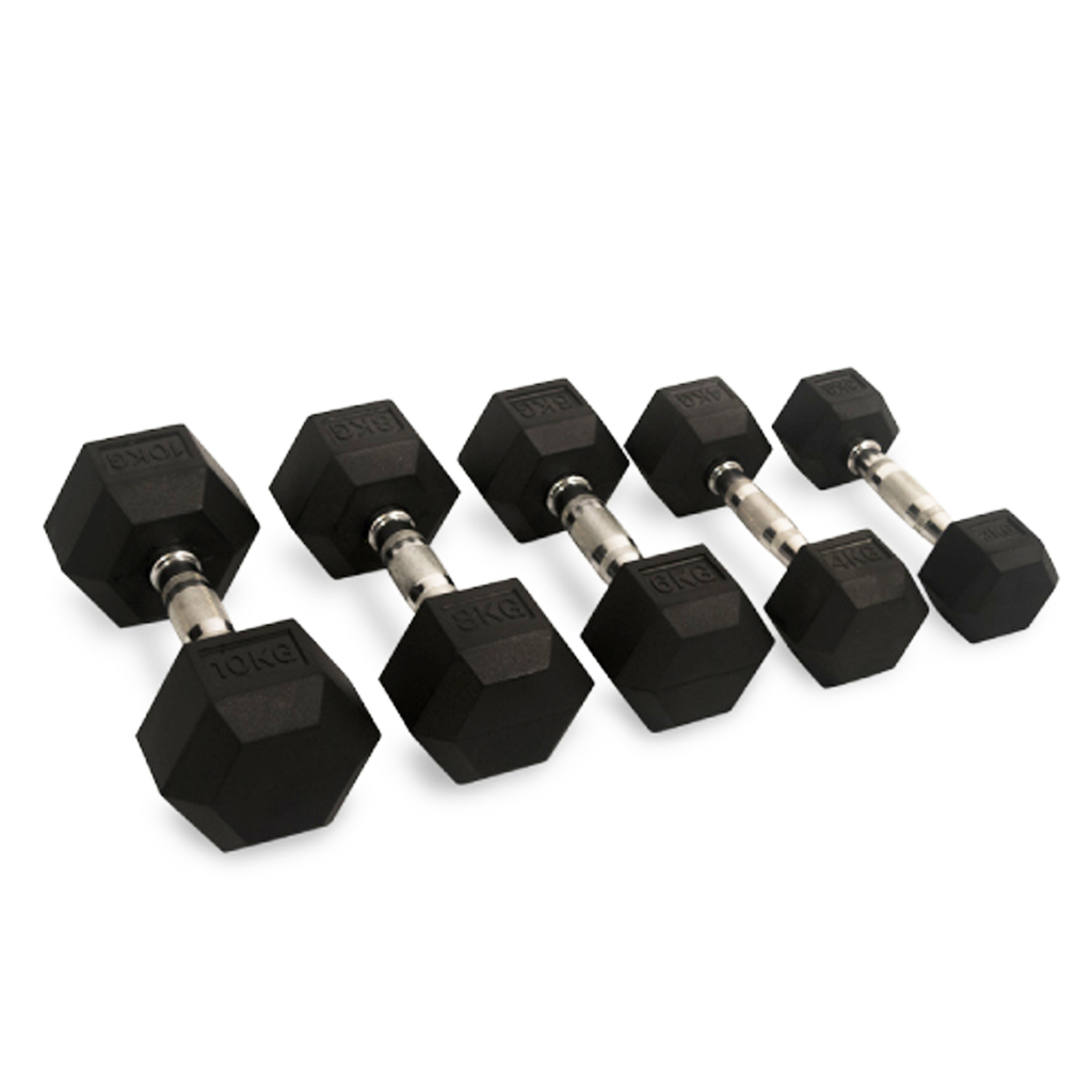 Lote de mancuernas Hexagonales de 1 a 10 kg (10 pares ) 