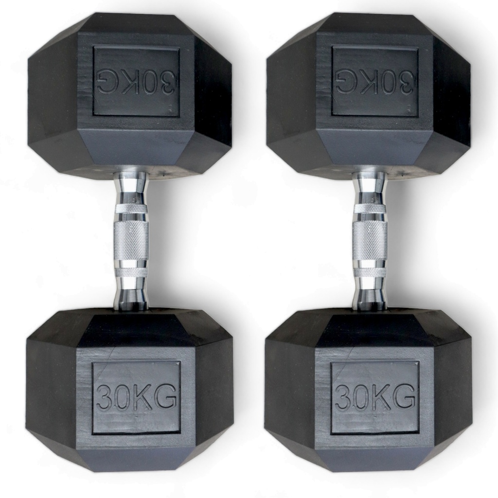 Infinité Mancuerna Hexagonal Goma de alta Resistencia Par 30 Kg IF-HK30 
