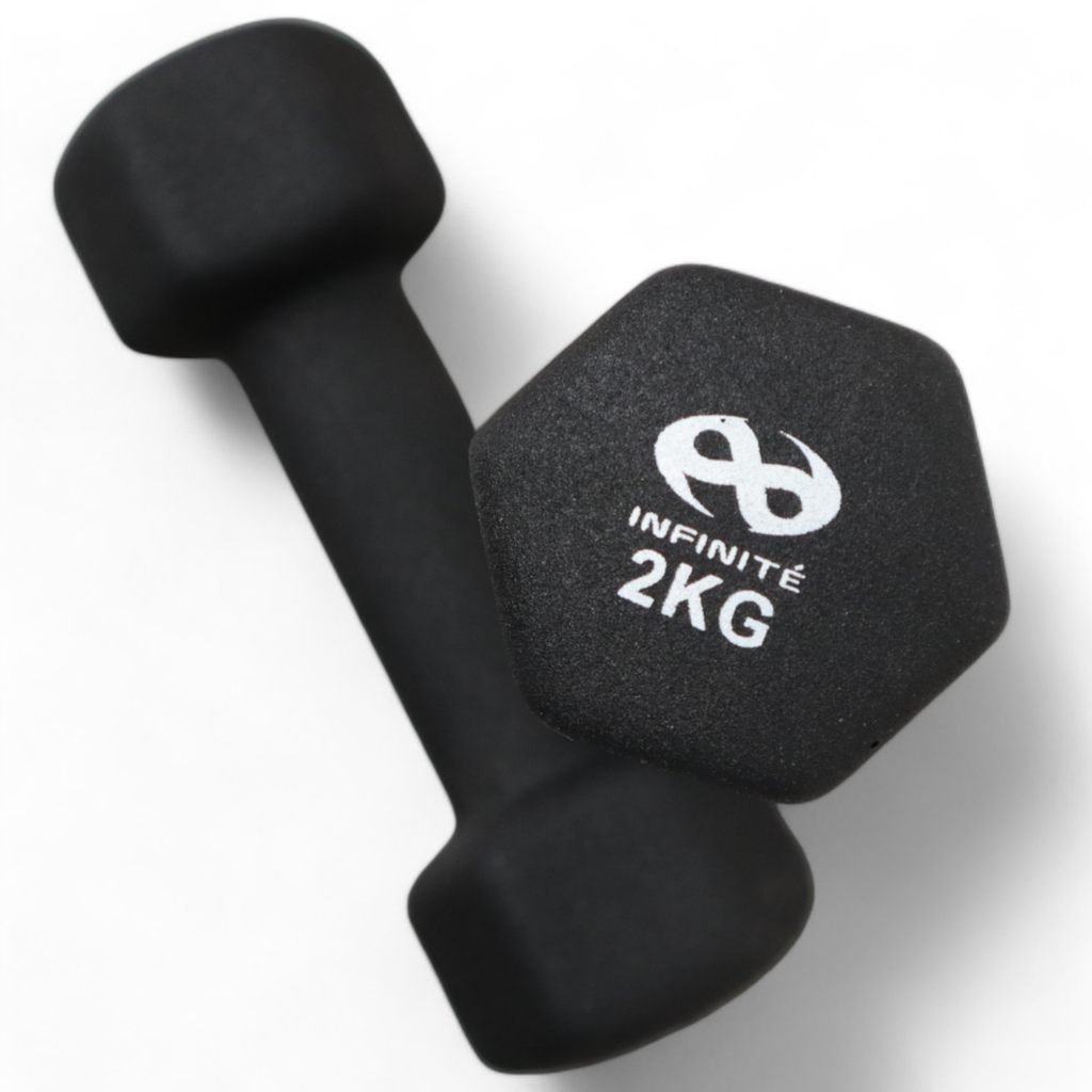 Infinité Par de Mancuernas Profesionales forro de Neopreno 2kg IF-MN2-BLK 
