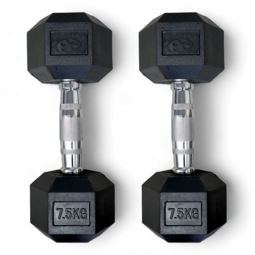 [IF-HK7.5] Dumbbell Hex/ Mancuerna Hexagonal  7.5 KG Marca Infinité