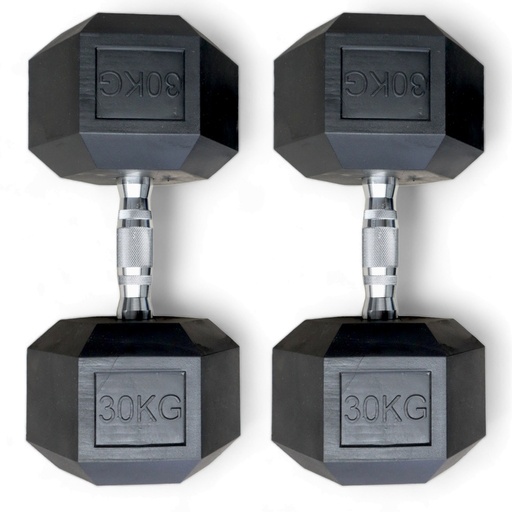 [IF-LEHK30] Infinité Mancuerna Hexagonal Goma de alta Resistencia Par 30 Kg IF-HK30 